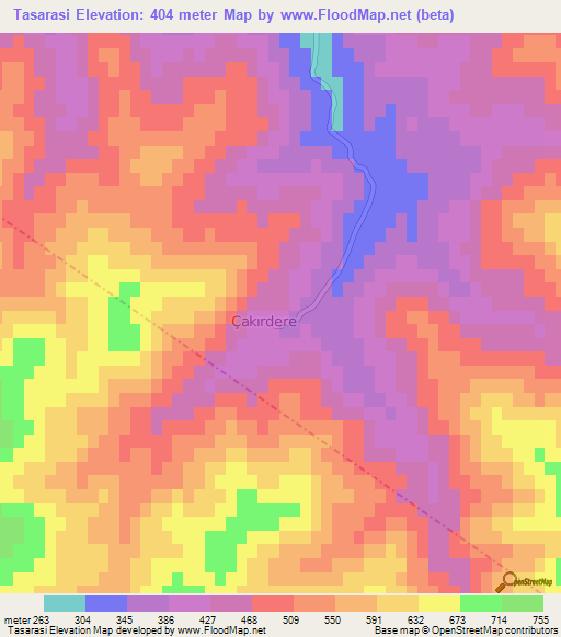 Tasarasi,Turkey Elevation Map