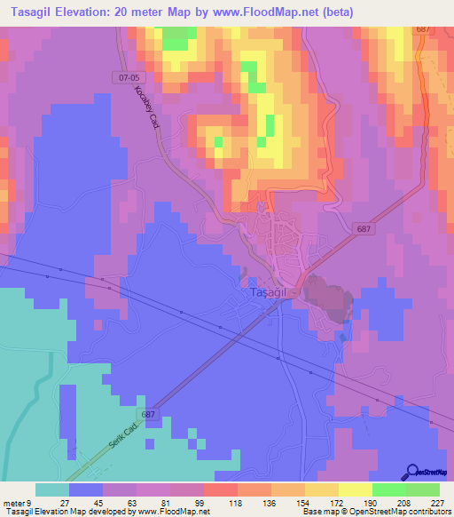 Tasagil,Turkey Elevation Map