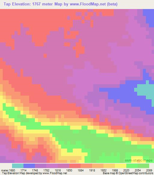 Tap,Turkey Elevation Map