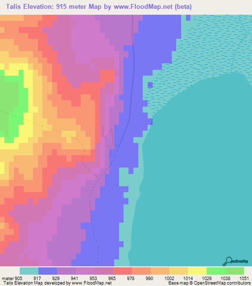 Talis,Turkey Elevation Map