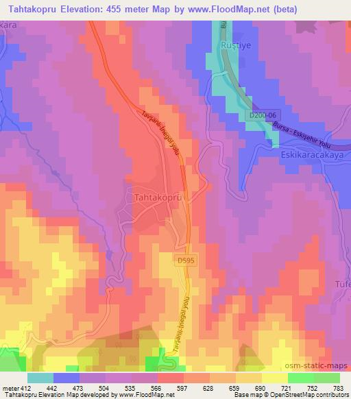 Tahtakopru,Turkey Elevation Map