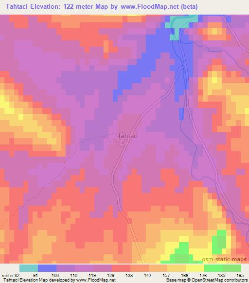 Tahtaci,Turkey Elevation Map