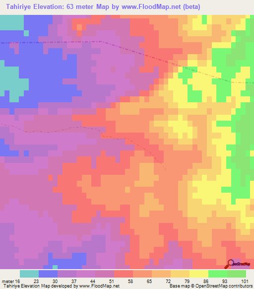 Tahiriye,Turkey Elevation Map