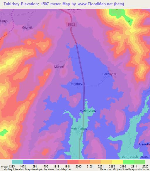 Tahirbey,Turkey Elevation Map