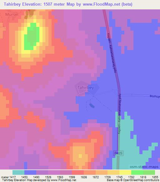 Tahirbey,Turkey Elevation Map