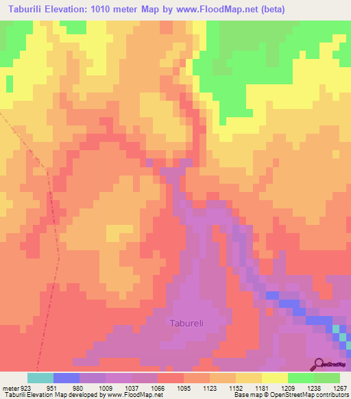 Taburili,Turkey Elevation Map