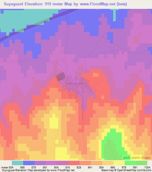 Suyuguzel,Turkey Elevation Map