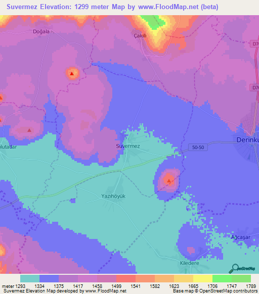 Suvermez,Turkey Elevation Map