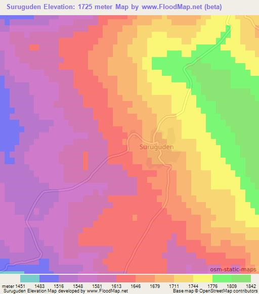 Suruguden,Turkey Elevation Map