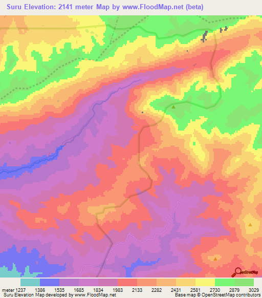 Suru,Turkey Elevation Map