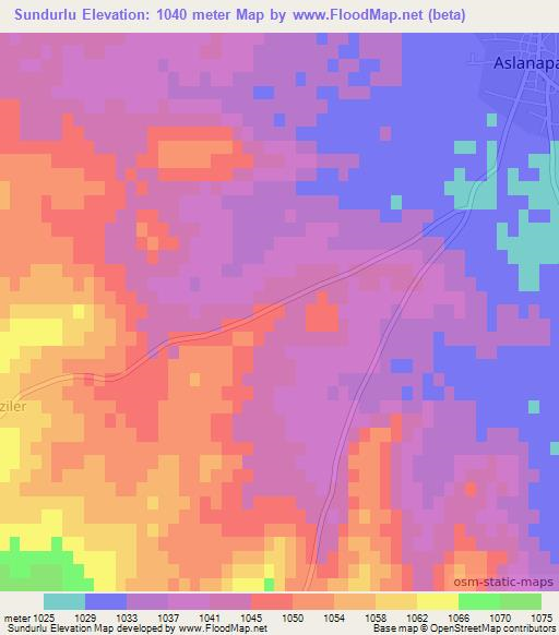 Sundurlu,Turkey Elevation Map