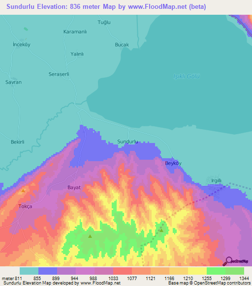 Sundurlu,Turkey Elevation Map