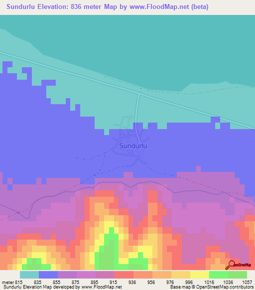 Sundurlu,Turkey Elevation Map