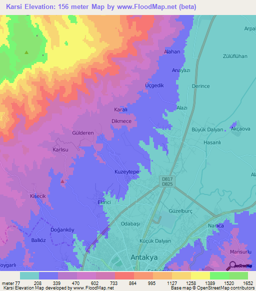 Karsi,Turkey Elevation Map