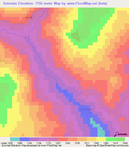 Suluntas,Turkey Elevation Map