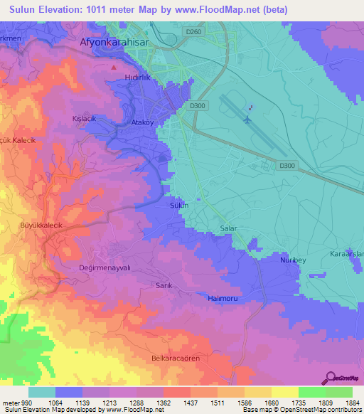 Sulun,Turkey Elevation Map