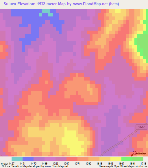 Suluca,Turkey Elevation Map