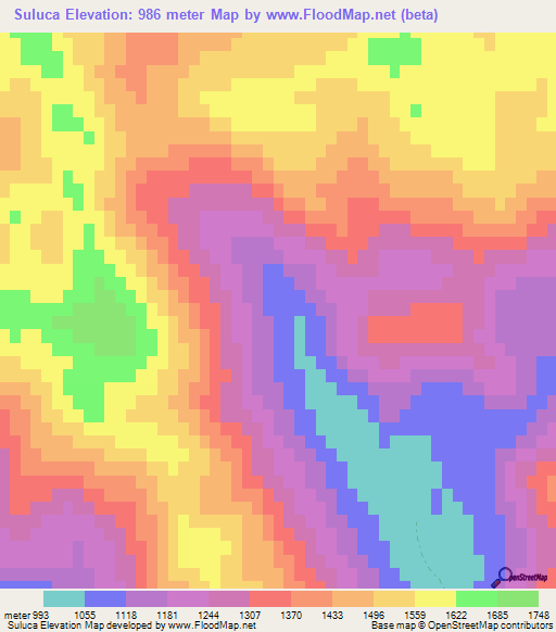 Suluca,Turkey Elevation Map