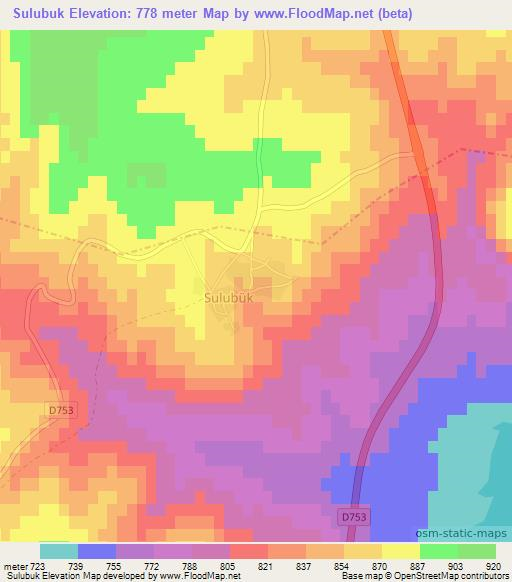 Sulubuk,Turkey Elevation Map