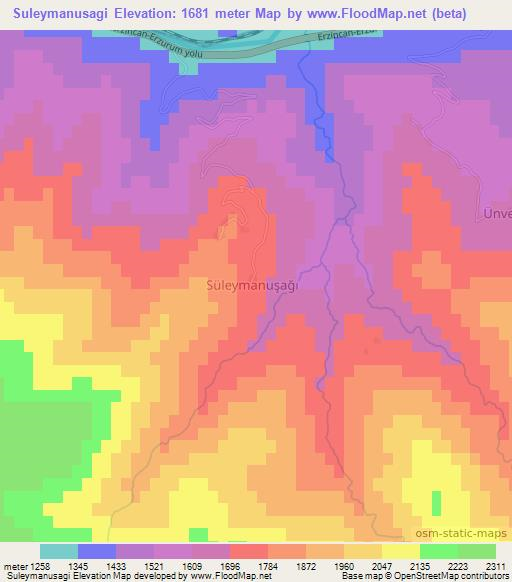 Suleymanusagi,Turkey Elevation Map