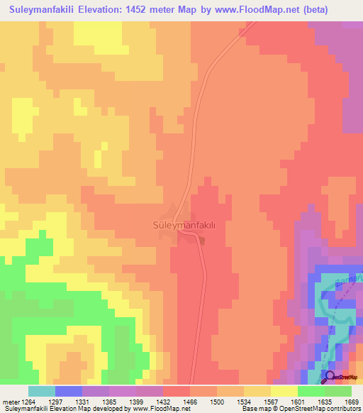 Suleymanfakili,Turkey Elevation Map