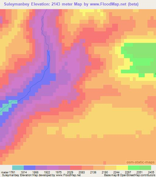 Suleymanbey,Turkey Elevation Map