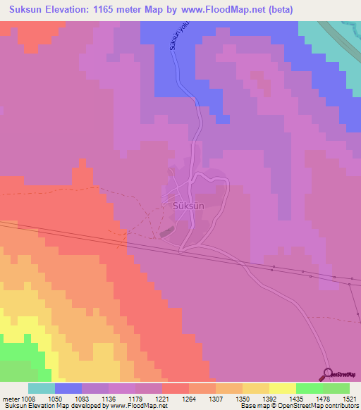 Suksun,Turkey Elevation Map