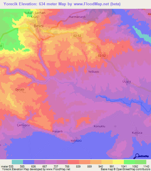 Yorecik,Turkey Elevation Map