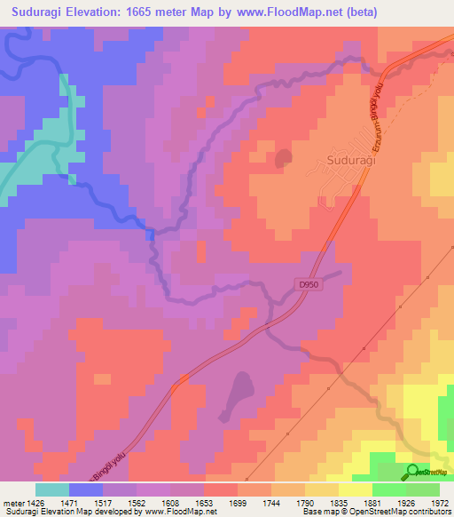 Suduragi,Turkey Elevation Map