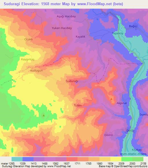 Suduragi,Turkey Elevation Map