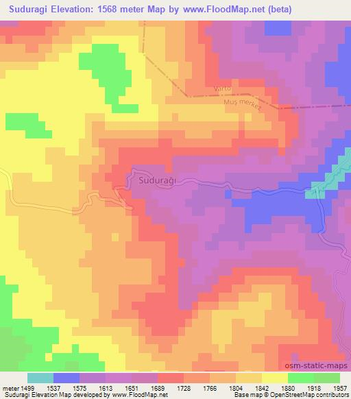 Suduragi,Turkey Elevation Map