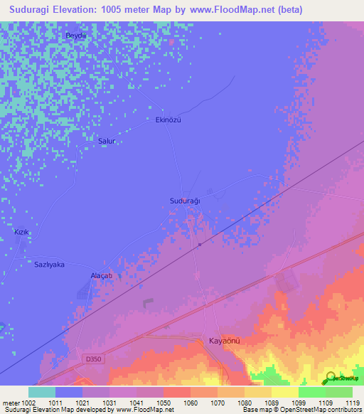 Suduragi,Turkey Elevation Map