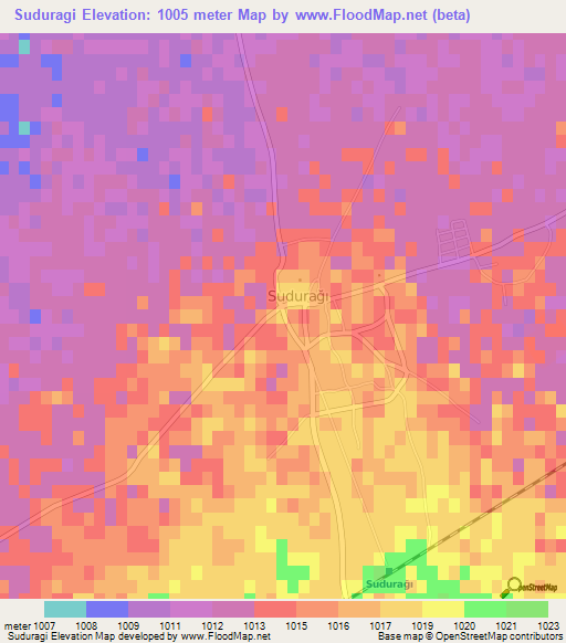 Suduragi,Turkey Elevation Map