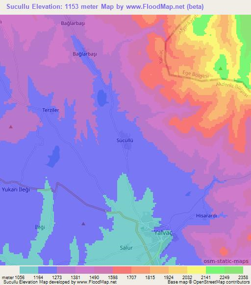 Sucullu,Turkey Elevation Map