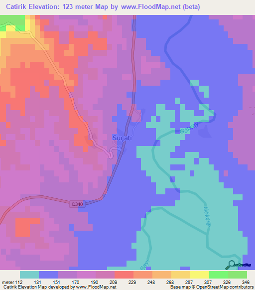 Catirik,Turkey Elevation Map