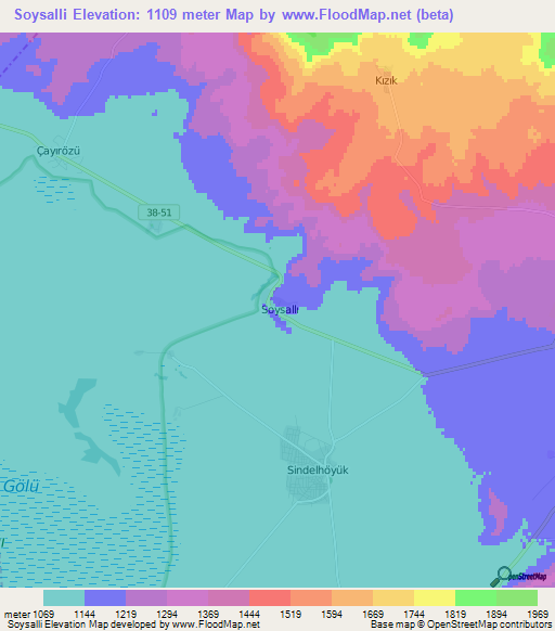 Soysalli,Turkey Elevation Map