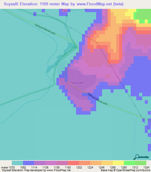 Soysalli,Turkey Elevation Map