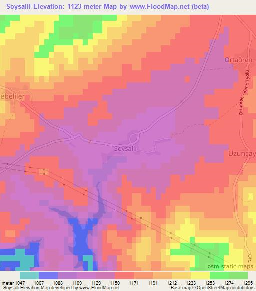 Soysalli,Turkey Elevation Map