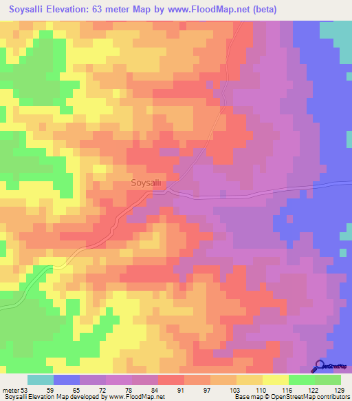 Soysalli,Turkey Elevation Map