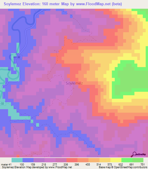 Soylemez,Turkey Elevation Map