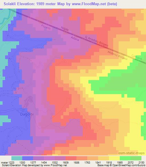 Solakli,Turkey Elevation Map