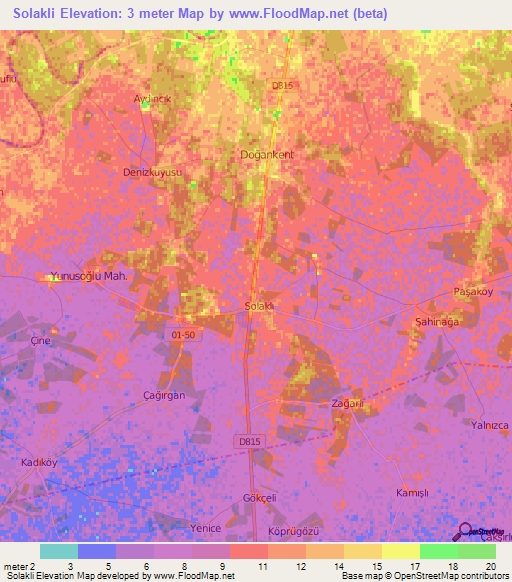 Solakli,Turkey Elevation Map