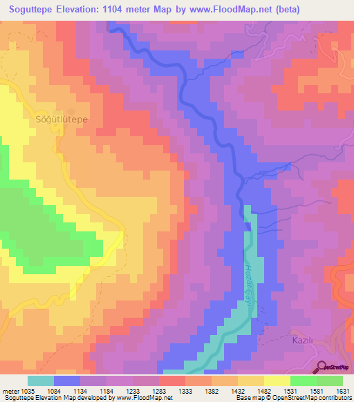 Soguttepe,Turkey Elevation Map