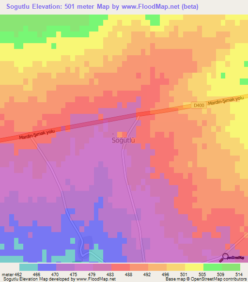 Sogutlu,Turkey Elevation Map