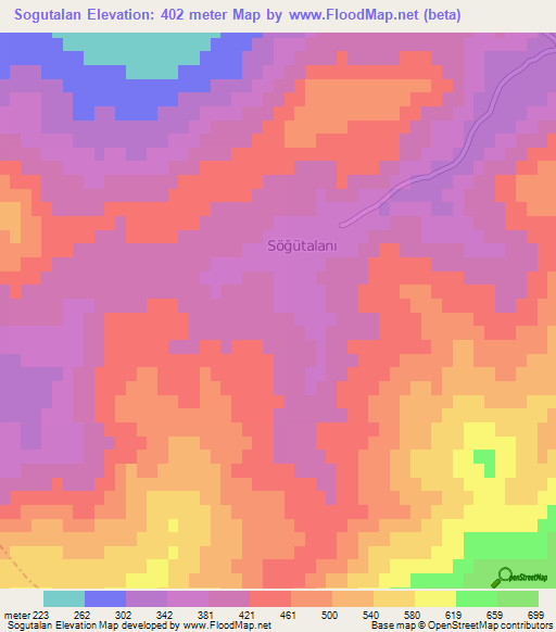 Sogutalan,Turkey Elevation Map