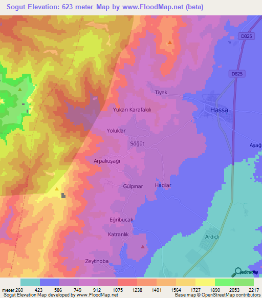 Sogut,Turkey Elevation Map