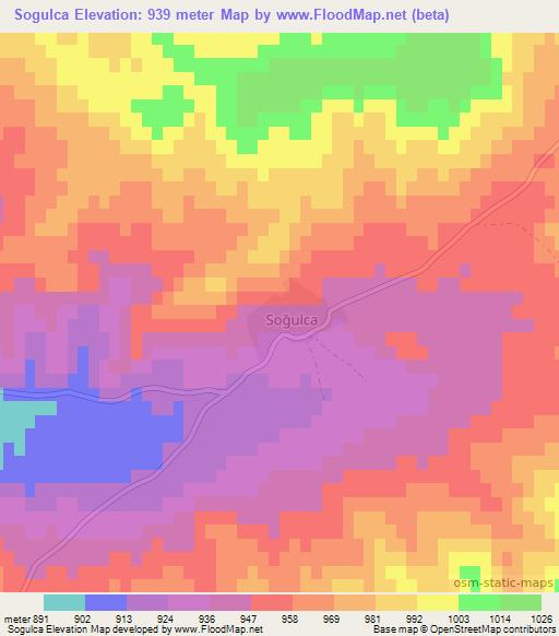 Sogulca,Turkey Elevation Map