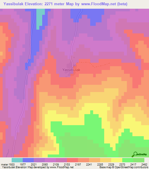 Yassibulak,Turkey Elevation Map