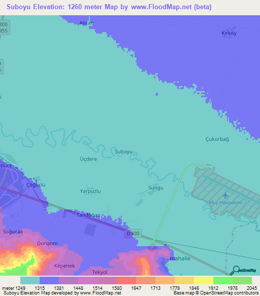 Suboyu,Turkey Elevation Map