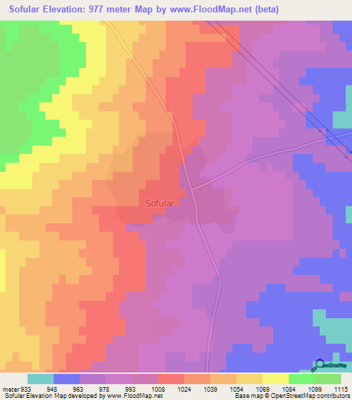 Sofular,Turkey Elevation Map